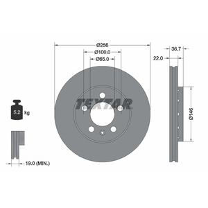 Disque de frein ventilé à l'avant