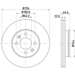 Disque de frein ventilé à l'avant
