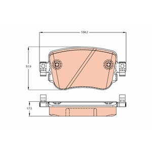 Jeu de plaquettes de frein arrière