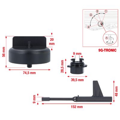 Set adaptoare incarcare, transmisie KSTOOLS KS150.9695