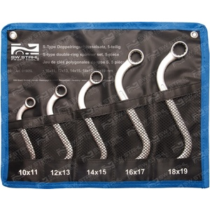 Jeu de clés mixtes S-Type, 10-19 mm, 5 pièces