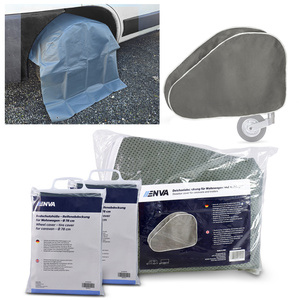 2x housse de protection de roue, housse de pneu Ø78cm + housse de timon
