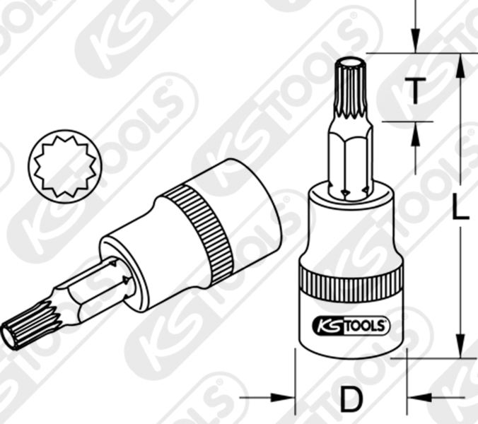 Cap Cheie Tubulara KSTOOLS KS911.3918