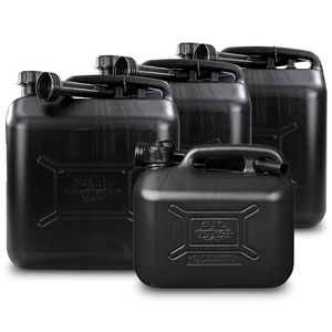 3x bidons d'essence 20L noir homologué UN + bidon d'essence 5L