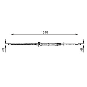 Tirette à câble, frein de stationnement