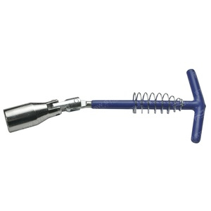 Douille pour bougie d'allumage avec poignée en T et articulation, 16 et 21 mm