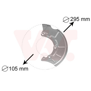 Tôle de protection du disque de frein avant gauche