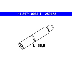 Boulon de guidage, étrier de frein