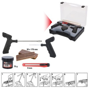 Tyre vulcanising repair set for commercial vehicles, 5 pcs,
178 mm threads