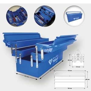 Metal tool box, folding