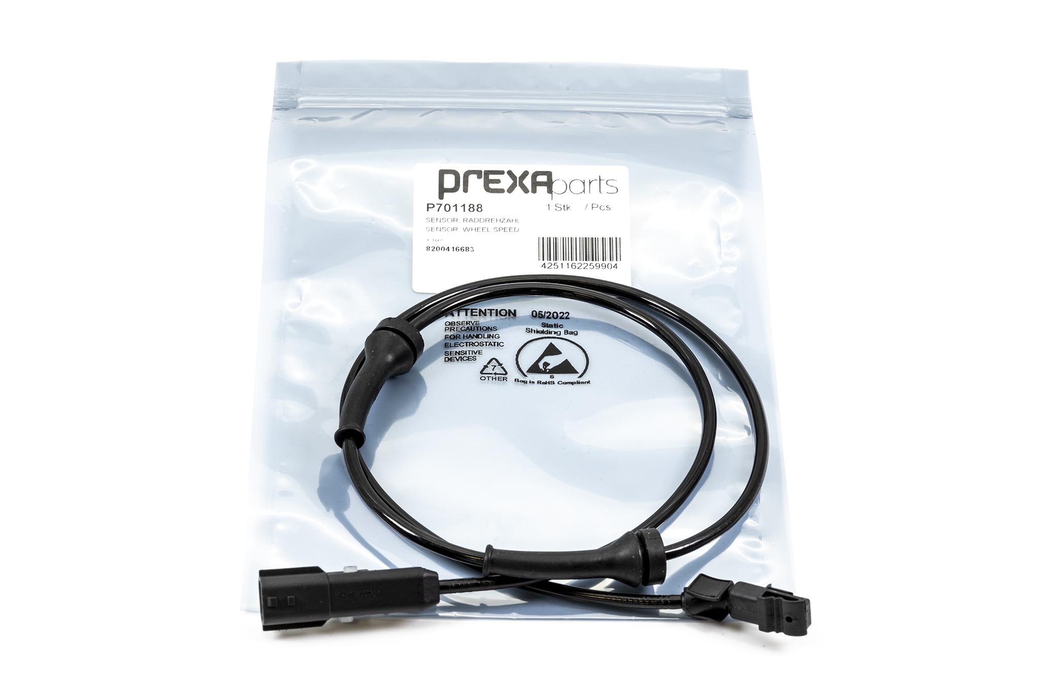 PREXAparts P701188 - Capteur, vitesse de roue 4