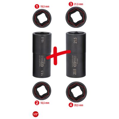 Set capete chei tubulare impact KSTOOLS KS515.0895