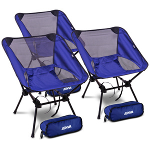 3x Chaise de camping pliante - ultra-compacte