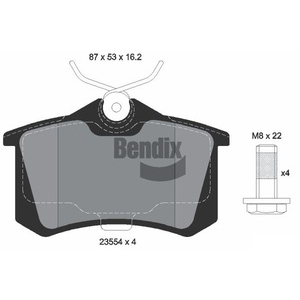 Jeu de plaquettes de frein arrière