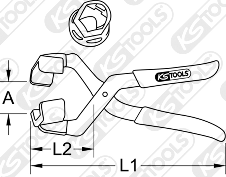 Cleste, capac protectie (surub/piulita roata) KSTOOLS KS150.1995