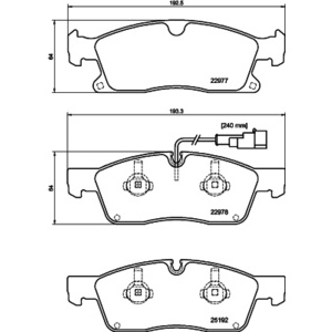 Kit de plaquettes de frein, frein à disque