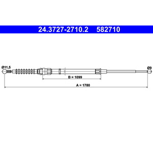 Tirette à câble, frein de stationnement