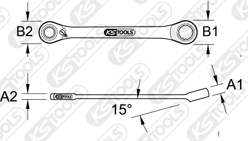 Cheie inelara cu clichet KSTOOLS KS503.4691
