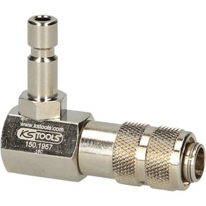 Cooling system bayonet adapter, 90° angled