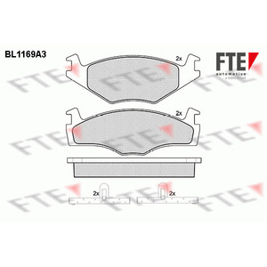 Kit de plaquettes de frein, frein à disque