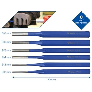 Pin punch set, 6 pcs