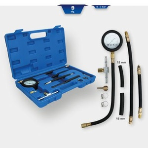 Fuel injection pump pressure tester kit, 9 pcs