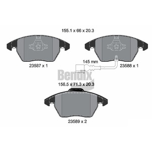 Jeu de plaquettes de frein avant avec contact d'avertissement