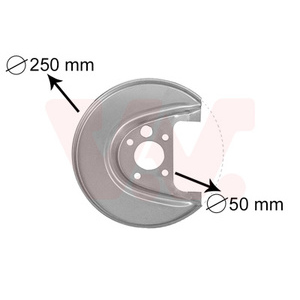 Tôle de protection du disque de frein arrière gauche