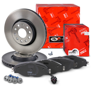 Disques de frein + plaquettes de frein avec contact d'avertissement avant