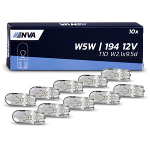 Ampoule à culot en verre W5W T10 5W 12V - 10 pièces