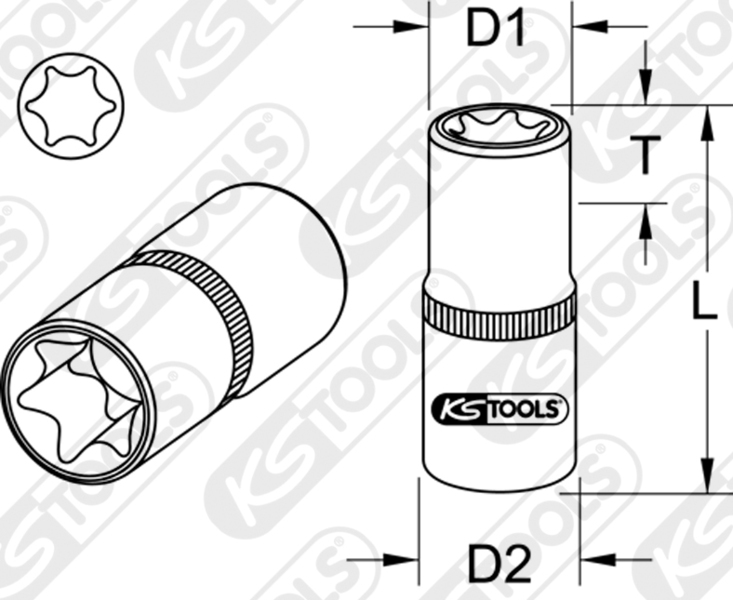 Cap Cheie Tubulara KSTOOLS KS918.1586