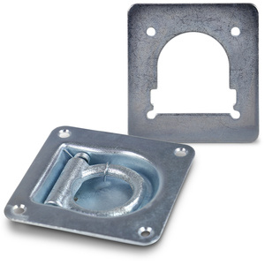 1x auge d'arrimage simple 105x105mm + 1x contreplaque 142x132mm