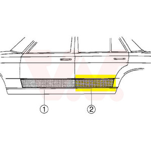 Lamiera Sottoporta Van Wezel Per Volkswagen Golf III E Vento - Lato Destro, Ricambio Auto