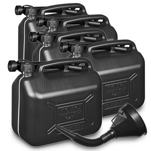 5x bidons d'essence 10L plastique homologué UN + entonnoir