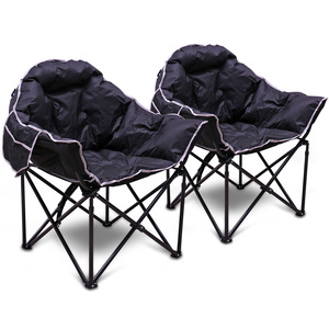 2x Chaise de camping rembourrée - Moon Chair - Pliable