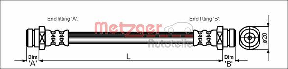 METZGER 4113310 - Flexible de frein