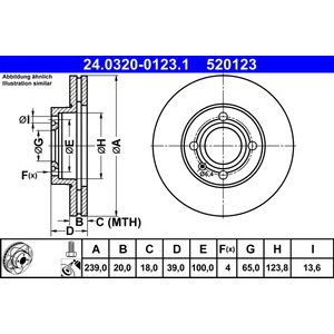 Disque de frein Power Disc essieu avant ventilé