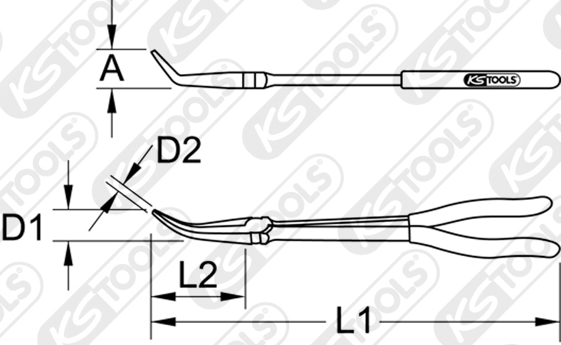Cleste cu varf alungit KSTOOLS KS500.7052