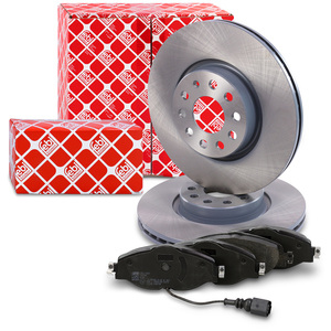 Disques de frein + plaquettes de frein avec contact d'avertissement avant