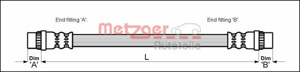 METZGER 4111164 - Flexible de frein