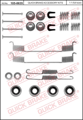 QUICK BRAKE 105-0635 - Kit d'accessoires, mâchoire de frein 1