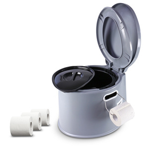 Toilettes de camping + 4 rouleaux de papier toilette