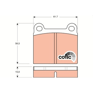 Kit de plaquettes de frein, frein à disque
