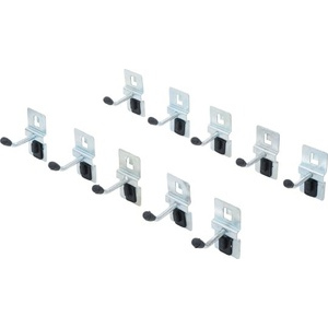 Jeu de crochets simples - 40 mm - pour système d'armoires murales - 10 pcs.