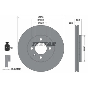 Disque de frein ventilé à l'avant