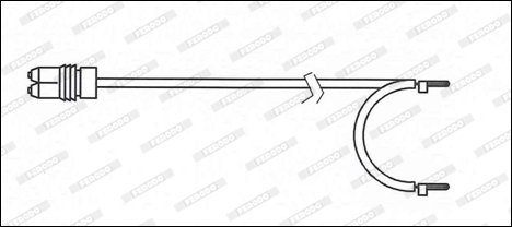 FERODO FWI342 - Contact d'avertissement, usure des plaquettes de frein 1