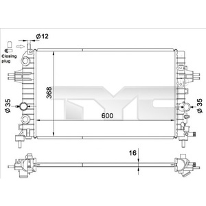 Radiateur, refroidissement du moteur