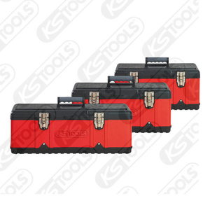 Plastic sheet steel toolbox set, 3 pcs