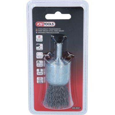 KS TOOLS 340.0021 - Steel wire brush 0,5mm, Ø 30mm 2