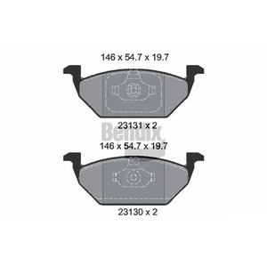 Jeu de plaquettes de frein essieu avant
